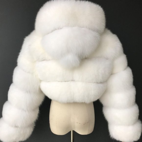 Luxury Winter Warm Fluffy Faux Fur Short Jacket - Picture 3 of 10